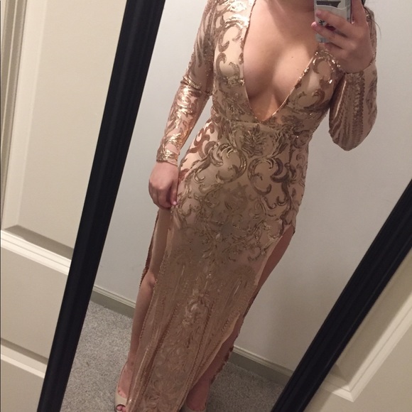 Gold prom/ formal dress - Picture 1 of 3